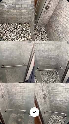 Shower before & after
