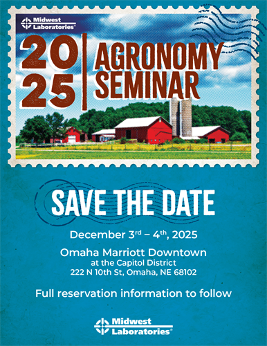 Midwest Labs Agronomy Seminar 2025 this December! Buy your ticket now! Midwest Labs Agronomy Seminar 2025 this December! Buy your ticket now!