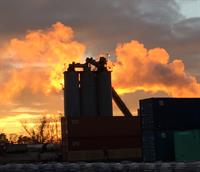 Sunrise at our Burlington NJ asphalt plant