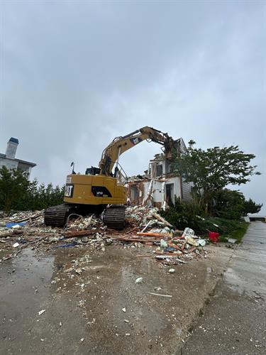 Demolition of a single-family home.