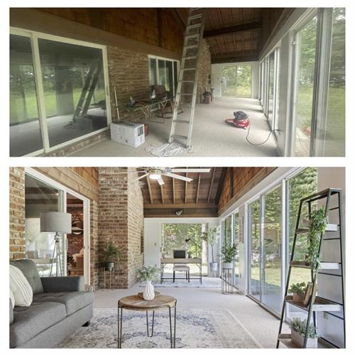 Turning a vacant room into a new idea for a buyer who may never have thought to put their office in the sunroom.