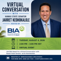 Virtual Conversation with Hawaii State Senator Jarret Keohokalole