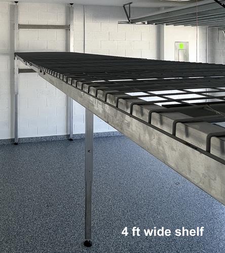 ARackAbove creates a mezzanine across your garage.