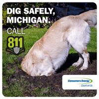 Reminder to call MISS Dig 811 and dig safely