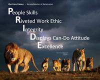 Core Values we look for in every team member