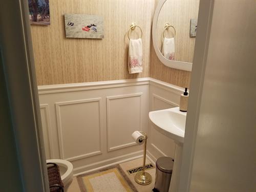 Powder Room Box Panel Wainscotting 