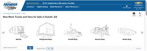 all types of work trucks for your business