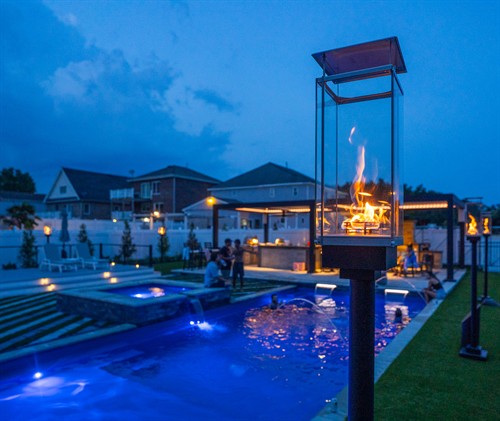 Swimming Pool Fire Feature