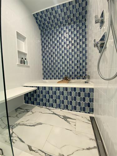 Custom tiled shower 