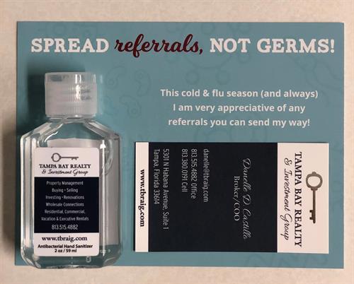 Spread Referals Not Germs 