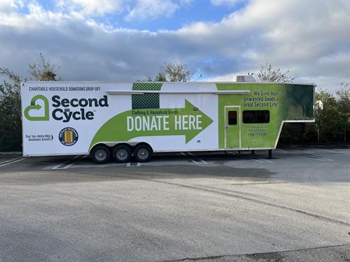 Typical staffed mobile donation center