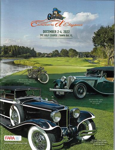 2022 Gasparilla Concours d'Elegance Program Cover TPC Gof Course