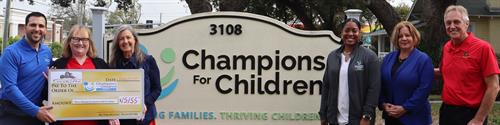 $15,155 donation to Champions for Children from 2024 Gasparilla Cars in the Park