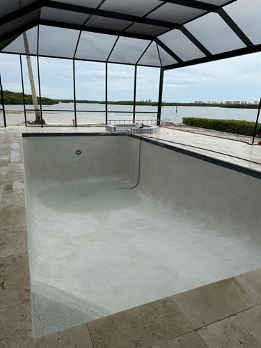 Pool remodel with new panoramic pool cage