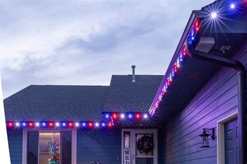 Close up view of Permanent Lights facing outwards