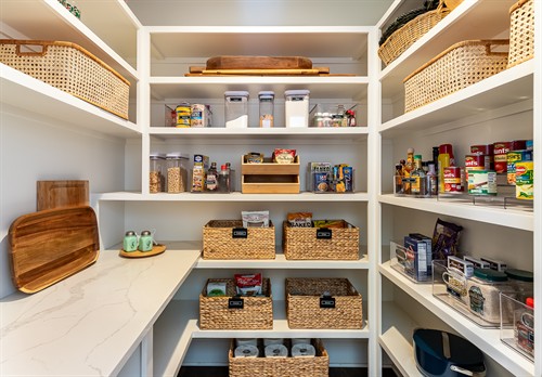 A finished pantry organized for function, flow, and everyday use 