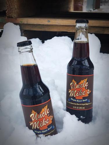 Uncle Mike's Maple Root Beer "Smooth Maple Finishes Start Here"