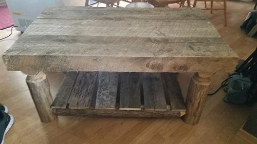 Large timber top coffee table currently available $375 $