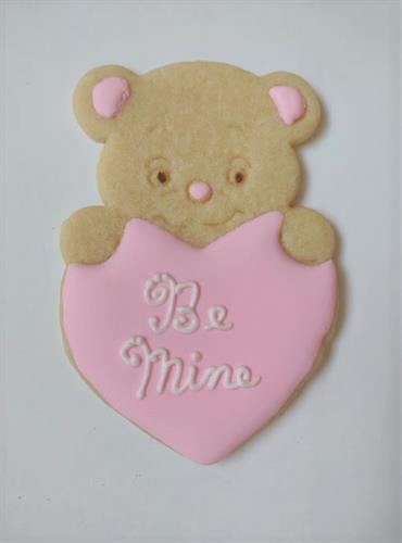 Cute Bear Heart Decorated Sugar Cookie