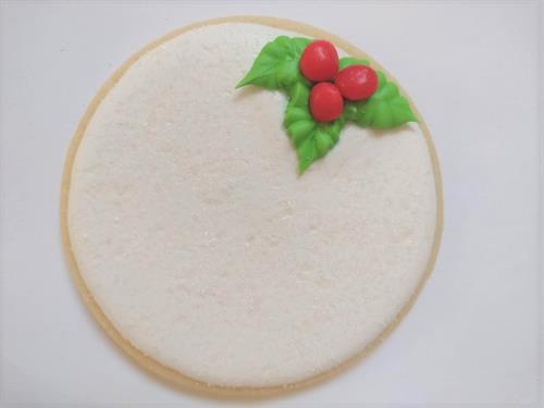 Holly Berry Decorated Christmas Cookies