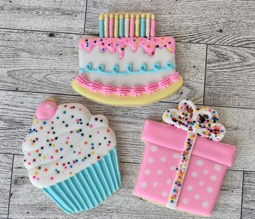 Birthday Decorated Sugar Cookies