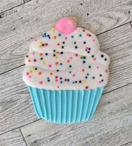 Cupcake Decorated Sugar Cookie