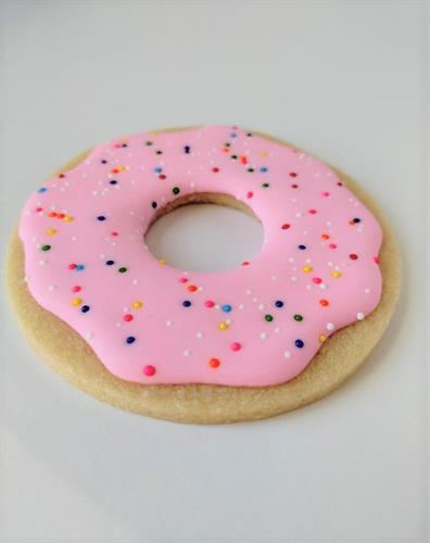 Sprinkle Donut Decorated Sugar Cookie