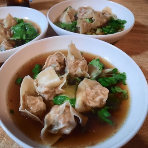 Goat Wonton Soup - featuring our ground goat
