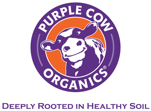 Purple Cow Organics Logo with Slogan