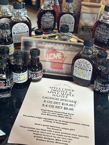 2025 new launch of 1913 limited reserve apple and apple maple syrups