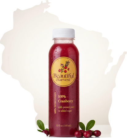 Beautiful Harvest 100% Cranberry Cold Pressed Juice 12 fl oz bottle