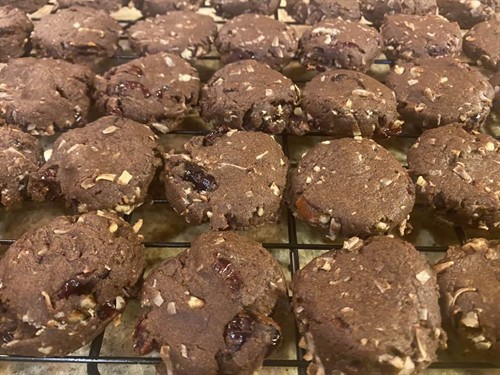 Chocolate Cranberry Noel Cookies