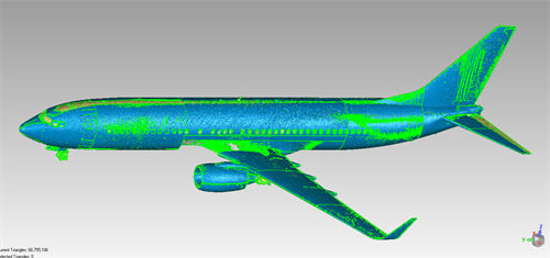 Boeing 747 being reverse engineering