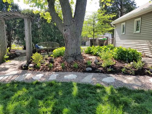 Walkway and Landscaping