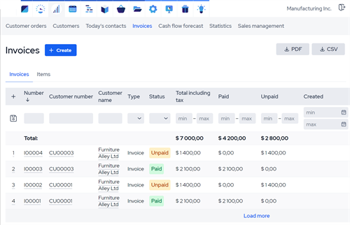 Invoice management