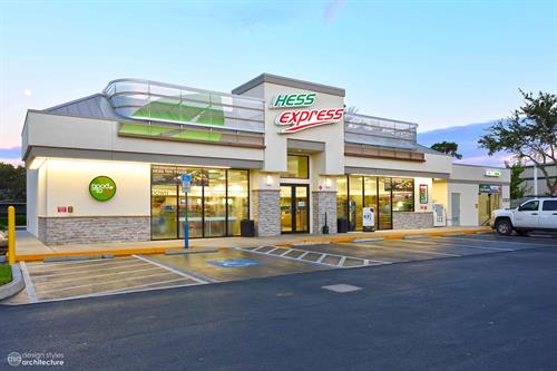 Design Styles Architecture worked with Hess to create and launch a new look for their stores. This concept store is a renovated existing Hess gas station. It's meant to serve as the basis for all of their existing and future store layouts using a brighter, cleaner, and more contemporary design.