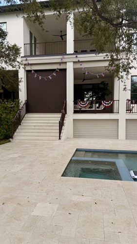 Motorized screen outside view
