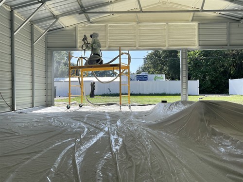 Spray Foam Metal Building