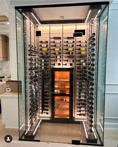 Wine room with humidor
