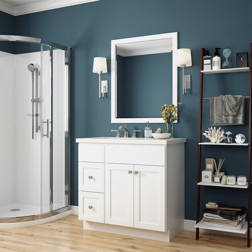 Amesbury White Slab - Premier Vanity Series
