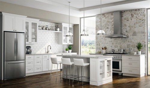 Dover White Slab  - Designer Kitchen Series