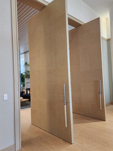 Custom Carved Oak Doors