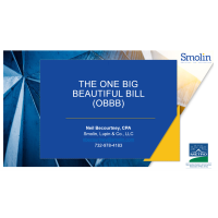 Tax Workshop: One Big Beautiful Bill