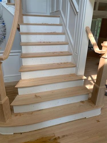 Westfield: Before photo of Staircase, Railing and Floors