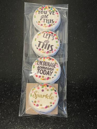 Custom printed chocolate covered sandwich cookies Custom printed chocolate covered sandwich cookies