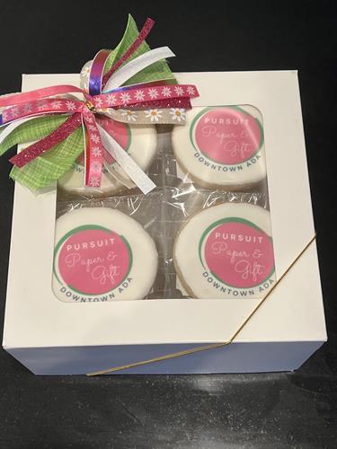 Custom printed logo cookies Custom printed logo cookies