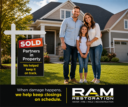 When damage happens, RAM Restorations keep closings on schedule.
