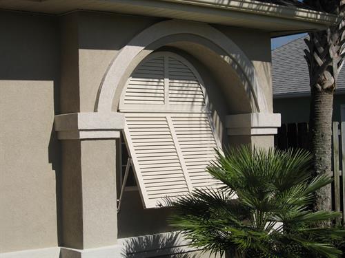 Arched Bahama Shutter