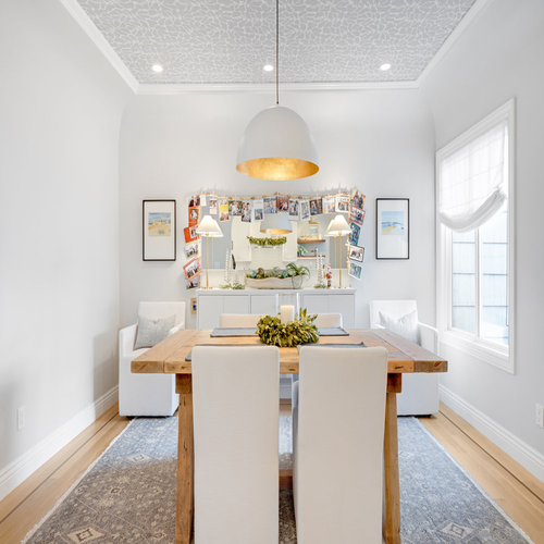 As part of our 27th Ave. home renovation in San Francisco, we connected the remodeled kitchen and dining area to create a cohesive space that balances historic charm with contemporary living.