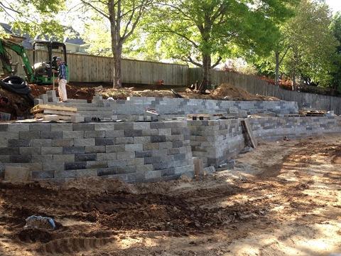Blocks retaining wall (your color option)